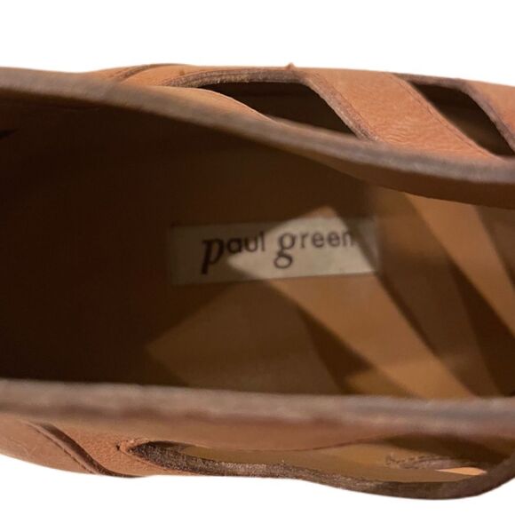 Paul Green Jansen Beige Lace Up Ankle Bootie Sandals - Picture 6 of 7